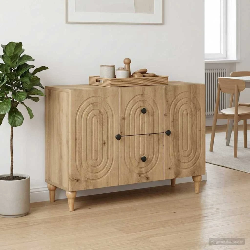 vidaXL TV-skab Artisan-eg, 89 x 34,5 x 60 cm