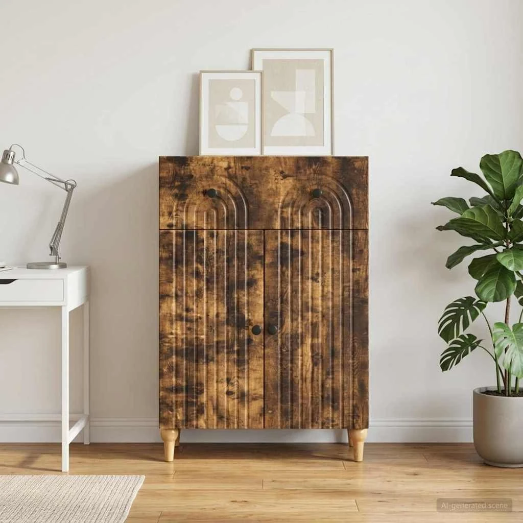 vidaXL Sideboard i røget eg, 66 x 34,5 x 90 cm
