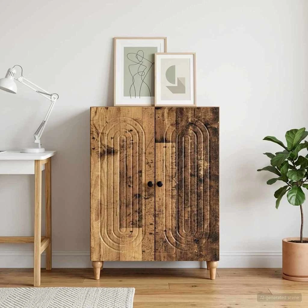 vidaXL Sideboard i gammelt træ, 66 x 34,5 x 90 cm