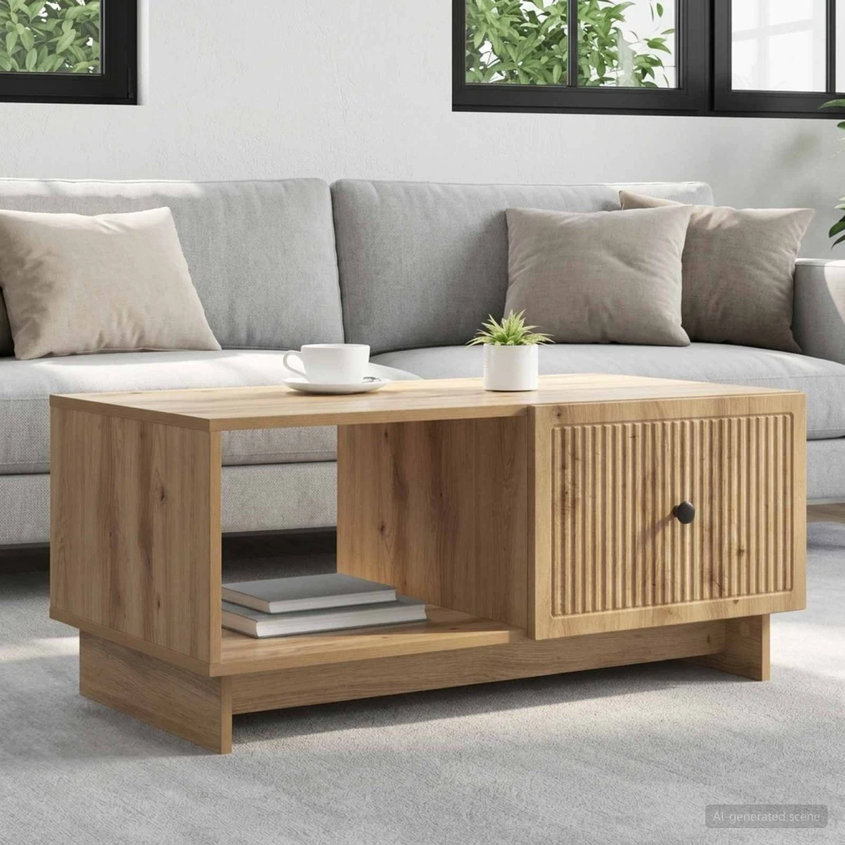 vidaXL Sofabord Artisan-eg 90 x 50 x 40 cm