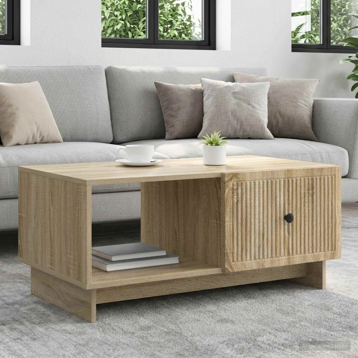vidaXL Sofabord Sonoma-eg 90 x 50 x 40 cm