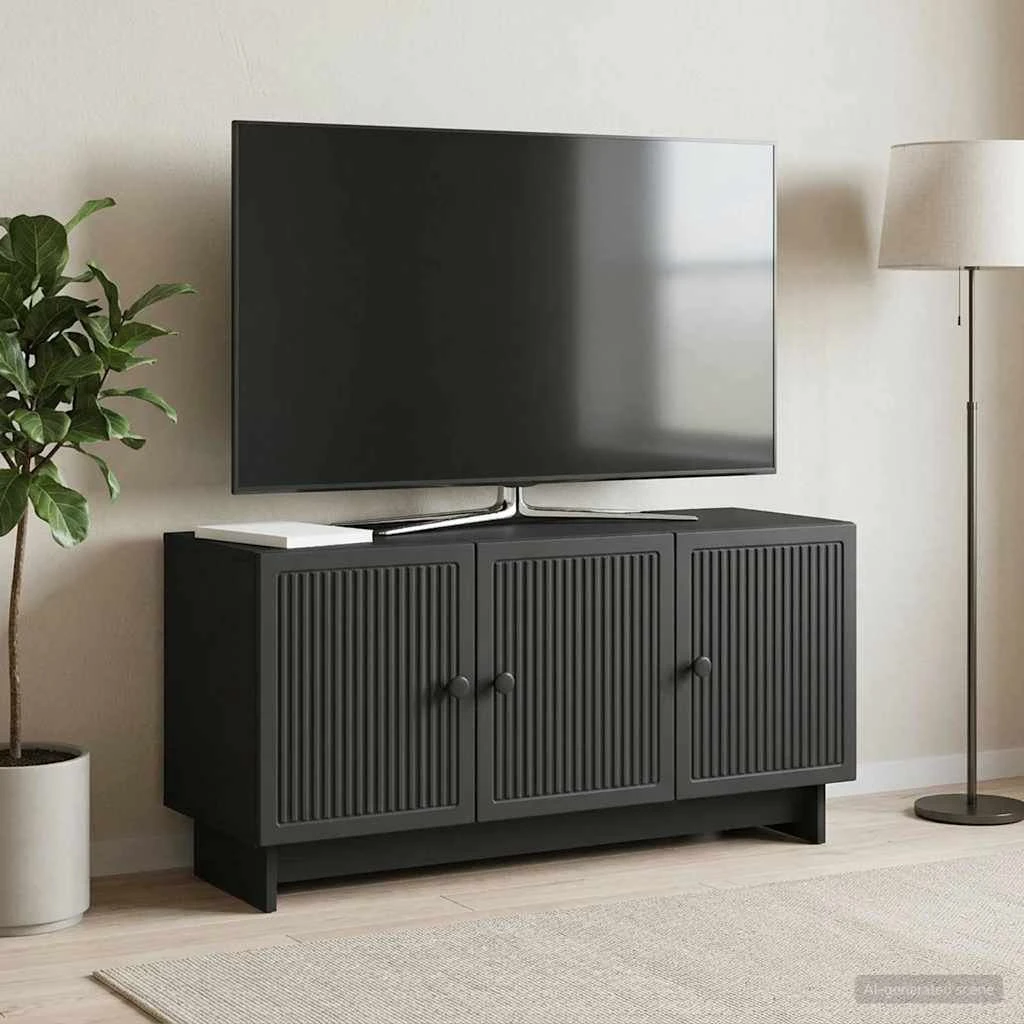 vidaXL TV-skab 99 x 34,5 x 50 cm Sort i konstrueret træ