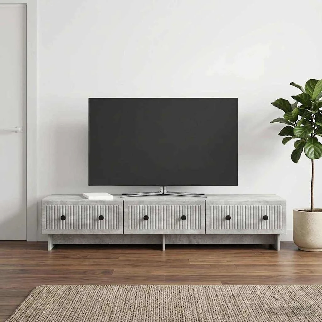 vidaXL TV-skab 147 x 34,5 x 30 cm - Betongrå