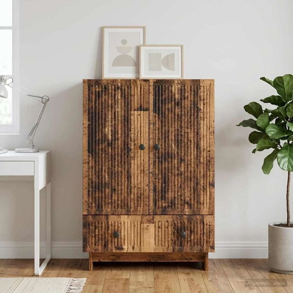 vidaXL Sideboard i gammelt træ, 66 x 34,5 x 95 cm