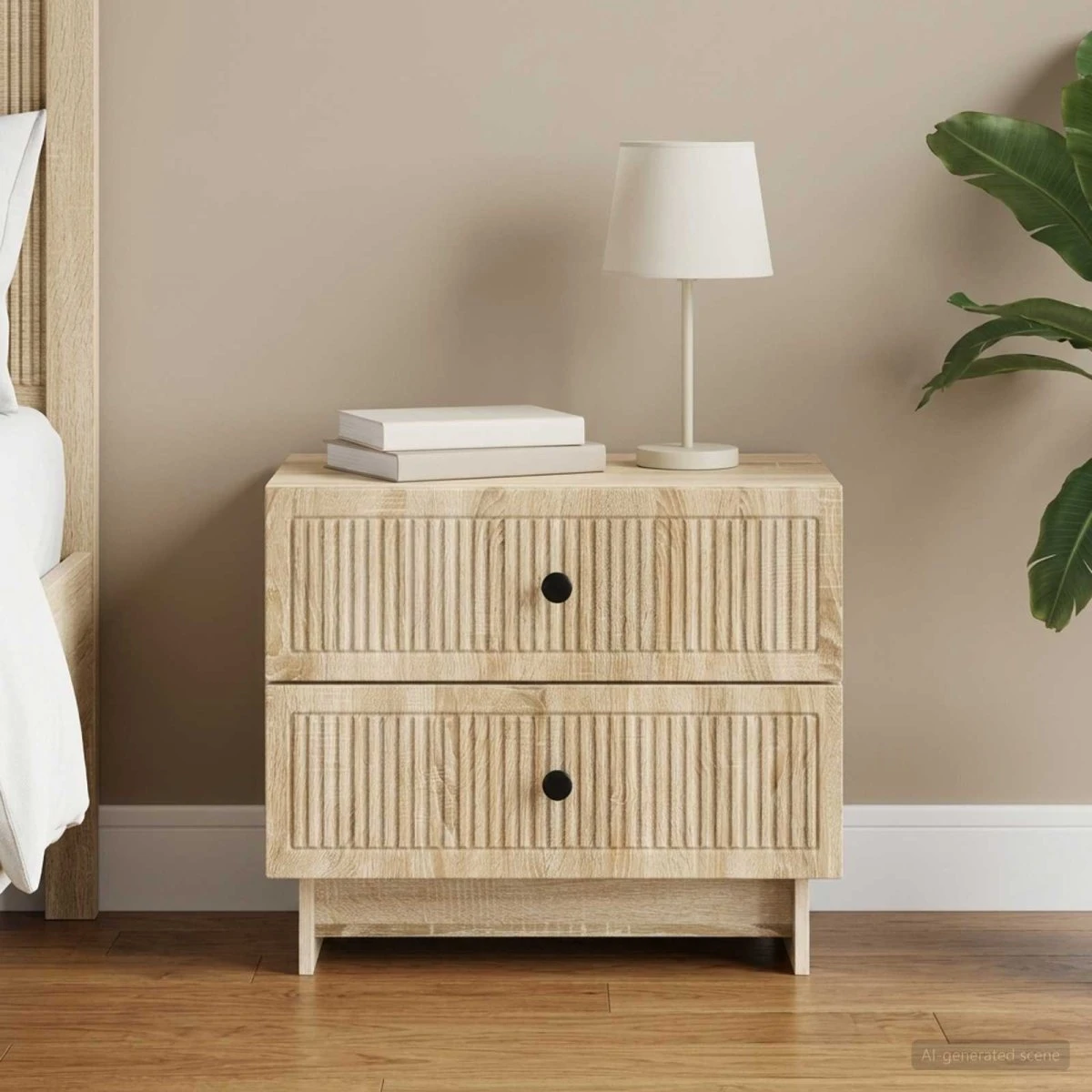 vidaXL Natskab Sonoma-eg 62 x 34,5 x 47,5 cm