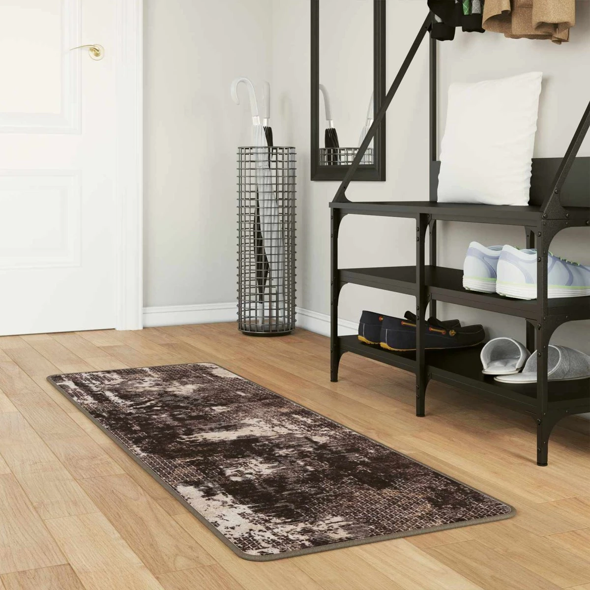vidaXL MARSA Løber Tæppe Sort og Hvid 50 x 150 cm