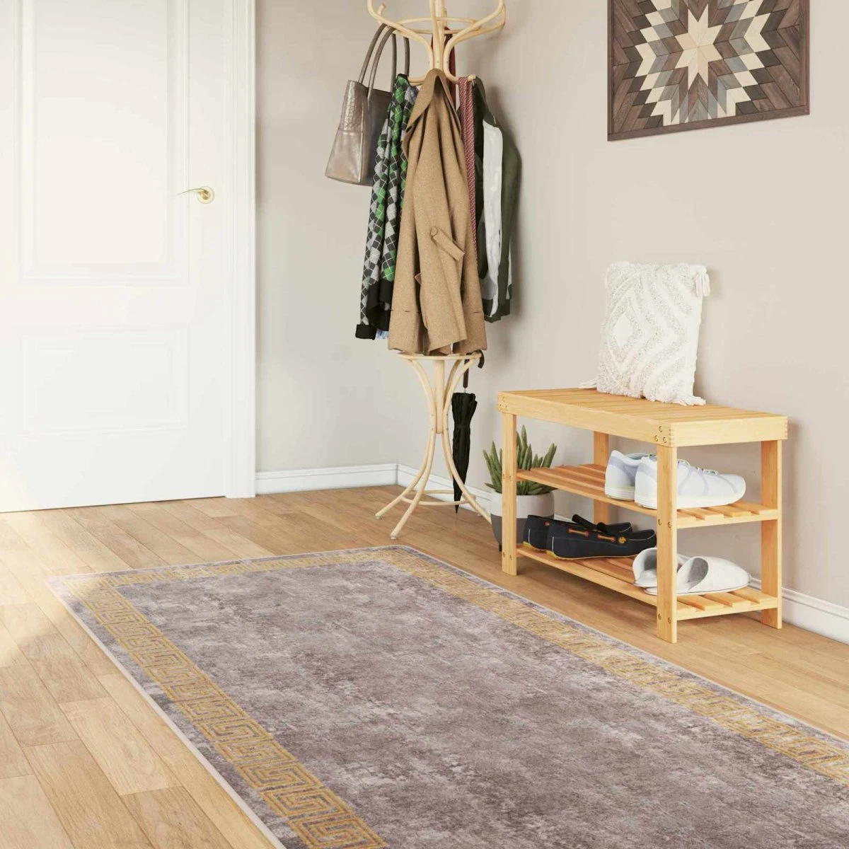 vidaXL Løber MARSA Grå og Guld 100 x 250 cm