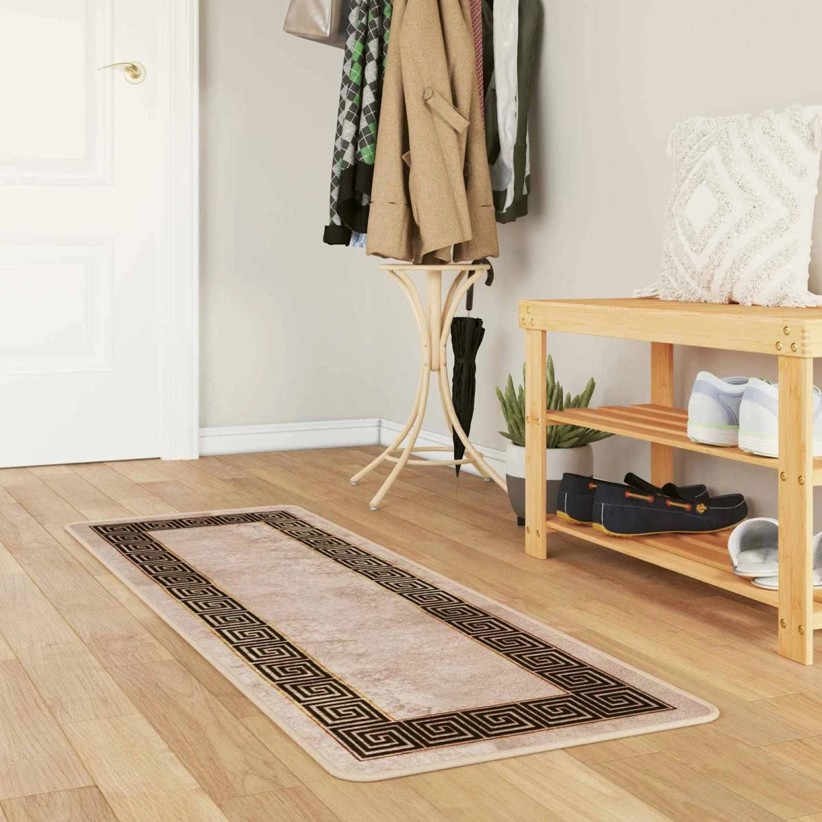 vidaXL MARSA Løber 50x200 cm - Beige/Sort Polyester