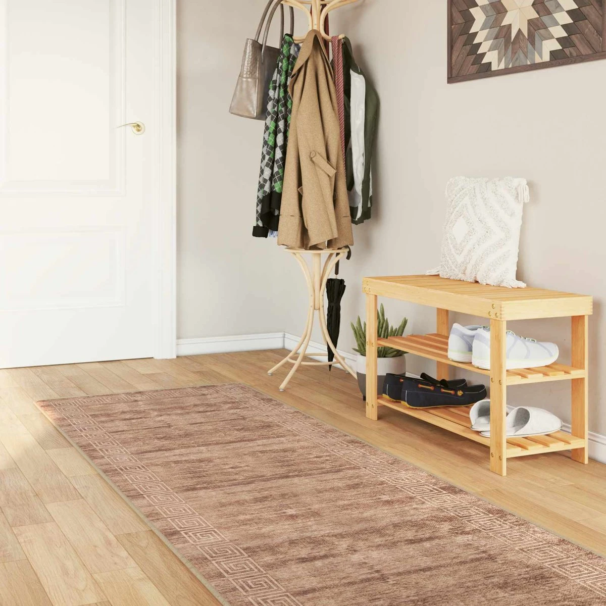 vidaXL MARSA Løbertæppe Beige & Guld 80 x 450 cm