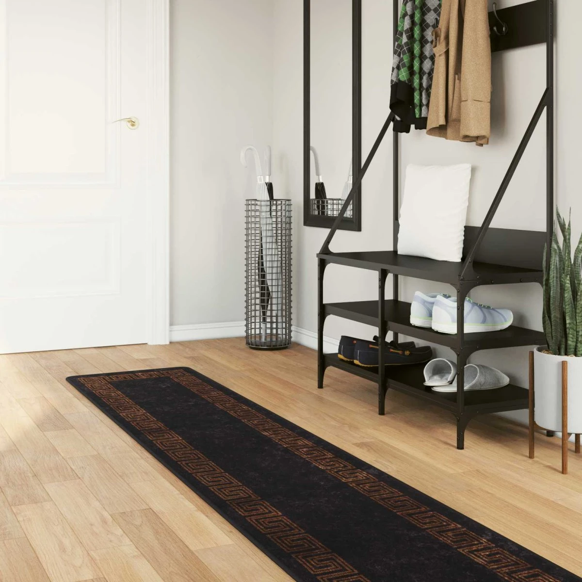 vidaXL Tæppe Runner MARSA Sort 50 x 300 cm