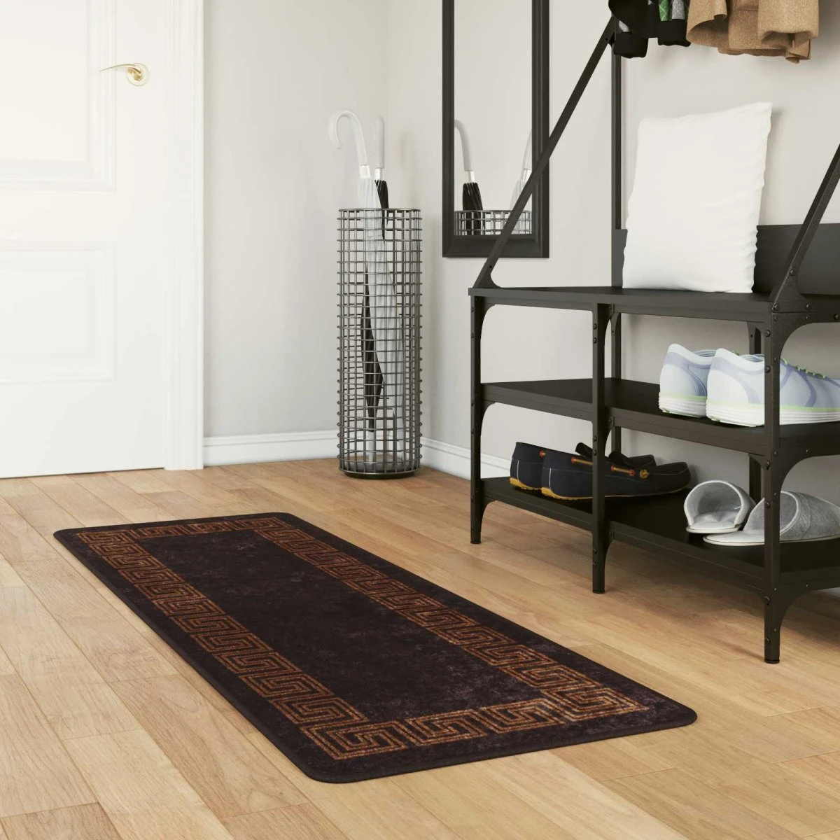 vidaXL Tæppe Runner MARSA Sort 50 x 150 cm