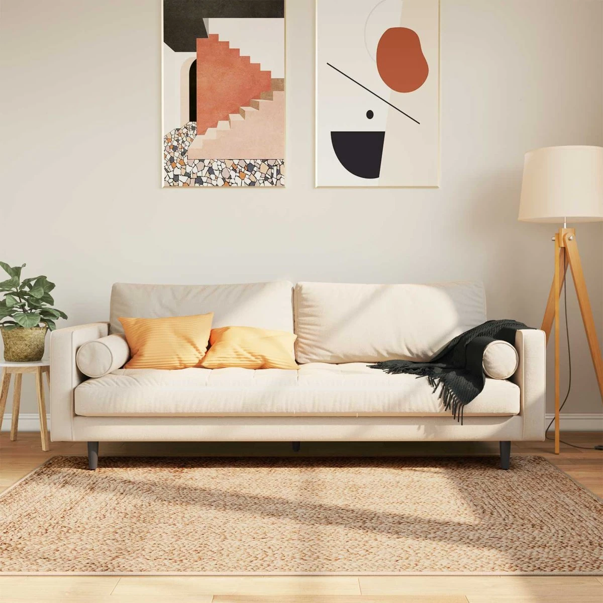 vidaXL MARSA Løbertæppe Brun 120 x 170 cm