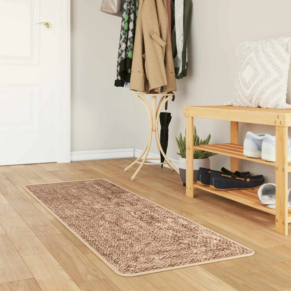 vidaXL Tæppe Runner MARSA Brun 50 x 150 cm