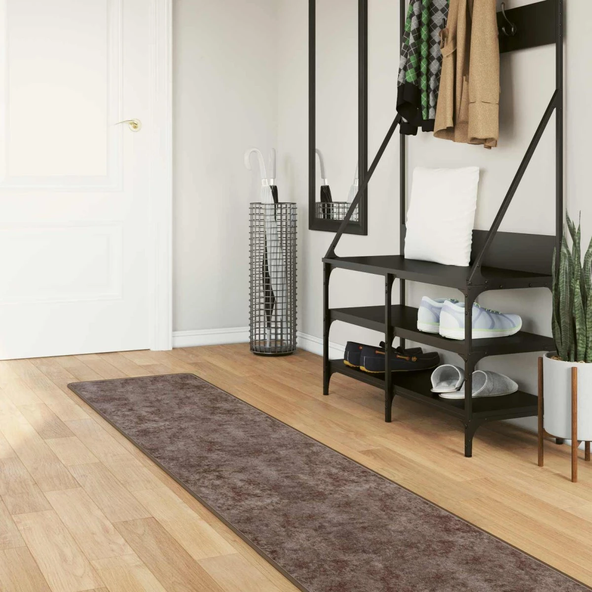 vidaXL MARSA Løbertæppe Grå 50 x 450 cm - Polyester & PVC