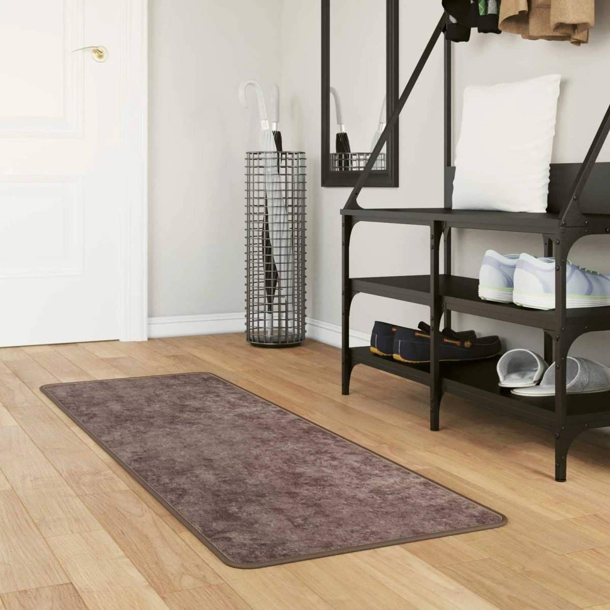 vidaXL Tæppe Runner MARSA Grå 50 x 100 cm