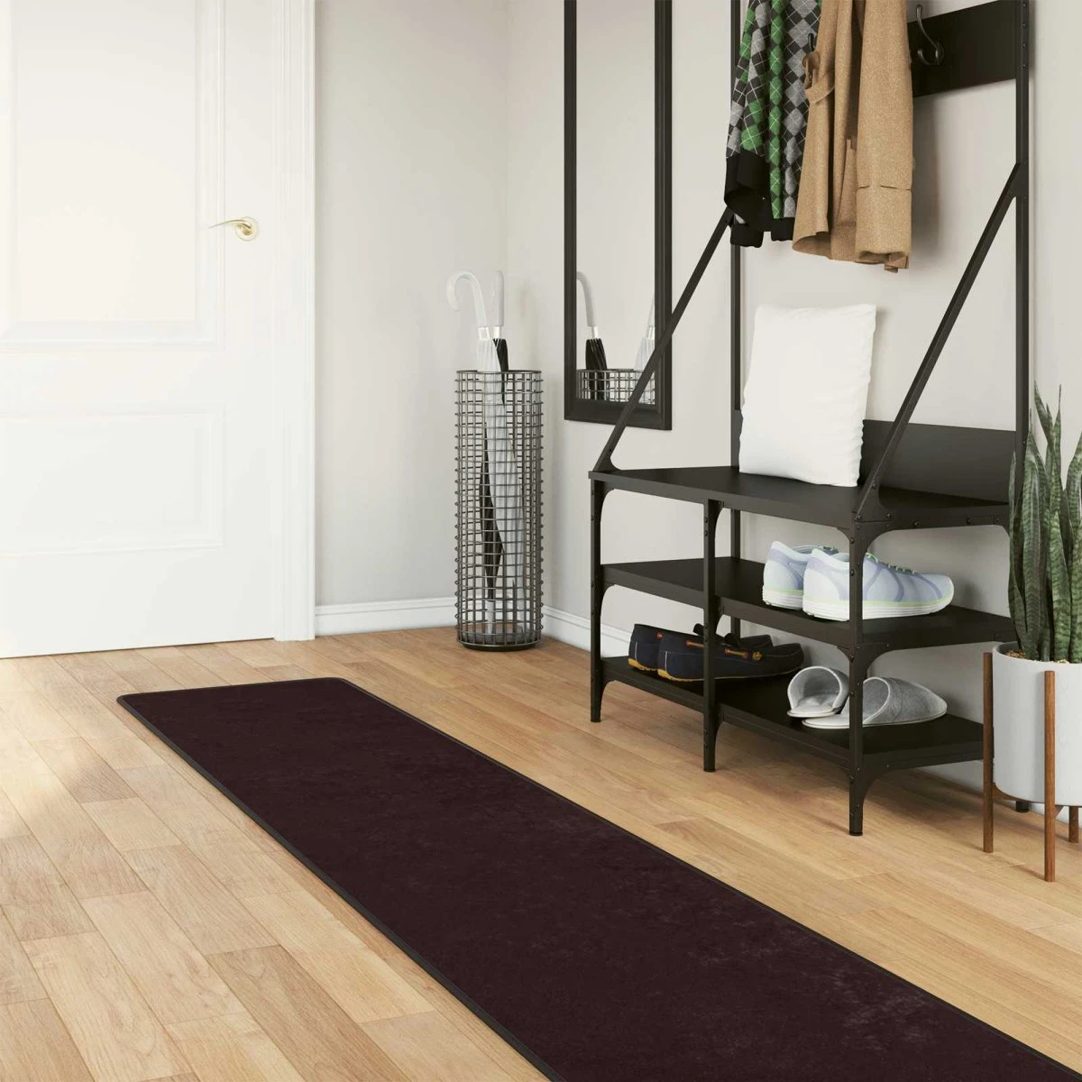 vidaXL Tæppe Runner MARSA Antracit 50 x 250 cm