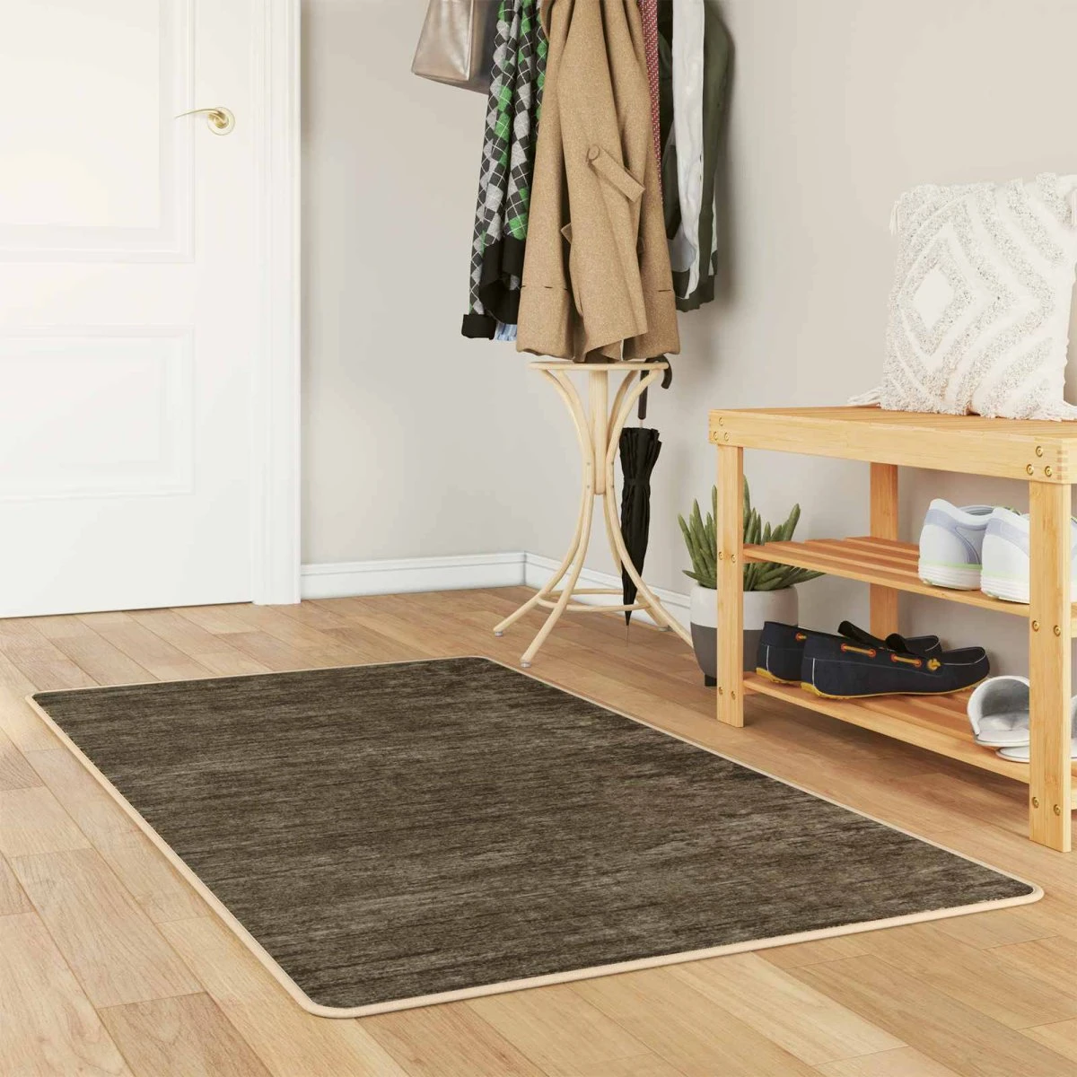vidaXL Tæppe Runner MARSA Skovgrøn 100 x 150 cm