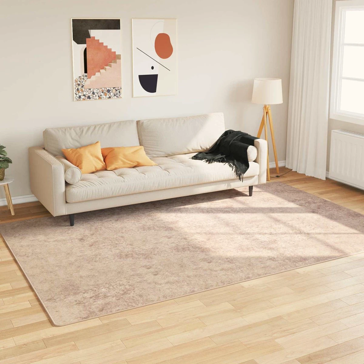 vidaXL Tæppe Runner MARSA Beige 190 x 300 cm