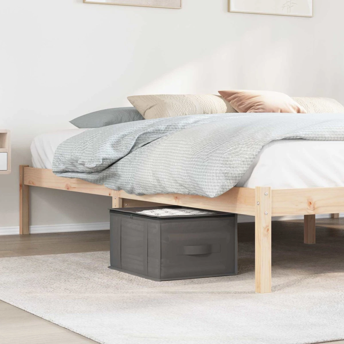 vidaXL Opbevaringsboks med gennemsigtigt vindue, 2 stk. 33,6 L, antracit