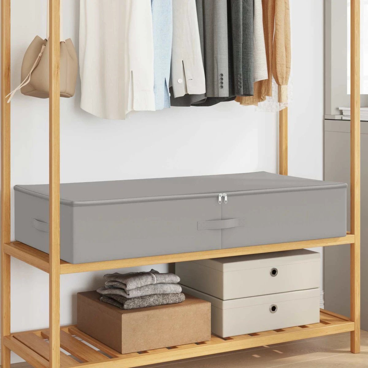 vidaXL Opbevaringskasse 6 stk. 90x48x15 cm - Grå