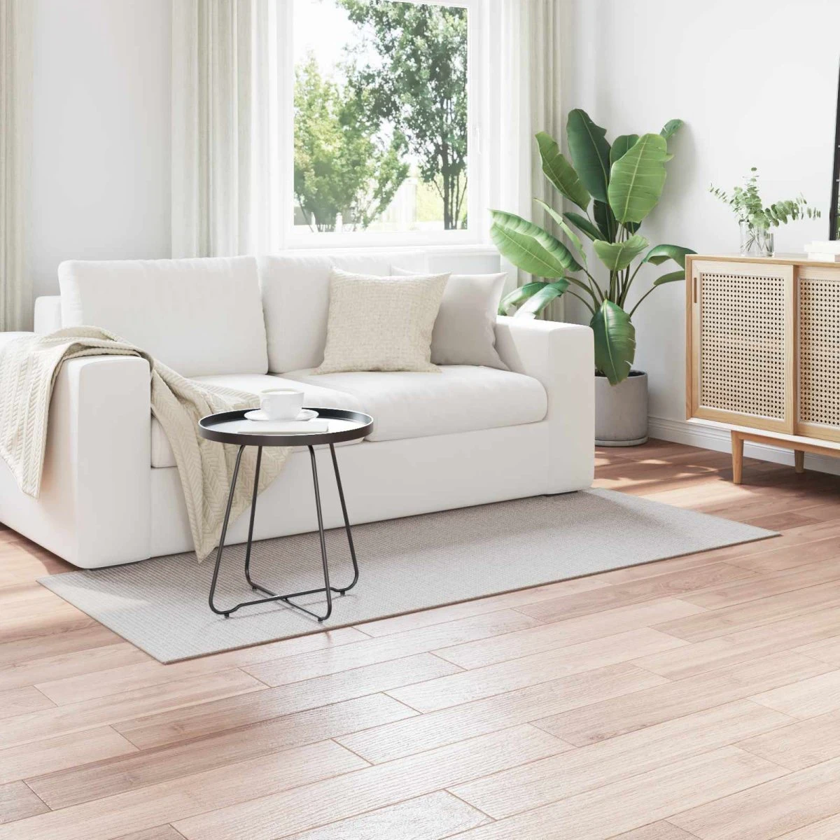 vidaXL LUGO Tæppe Creme og Grå 80 x 150 cm
