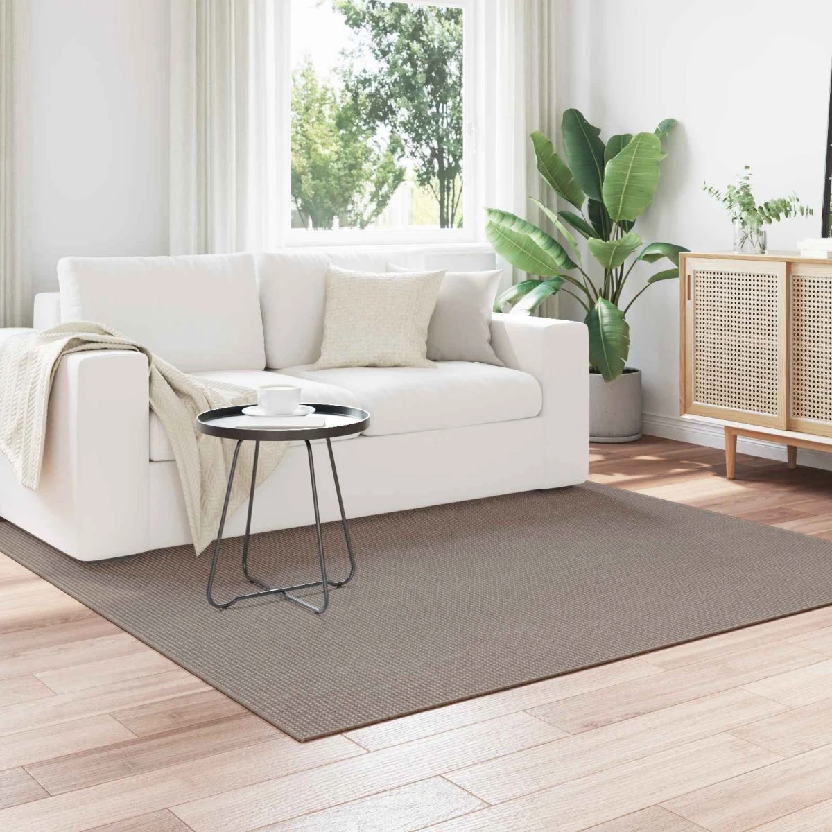 vidaXL LUGO Tæppe Creme & Taupe 200 x 200 cm