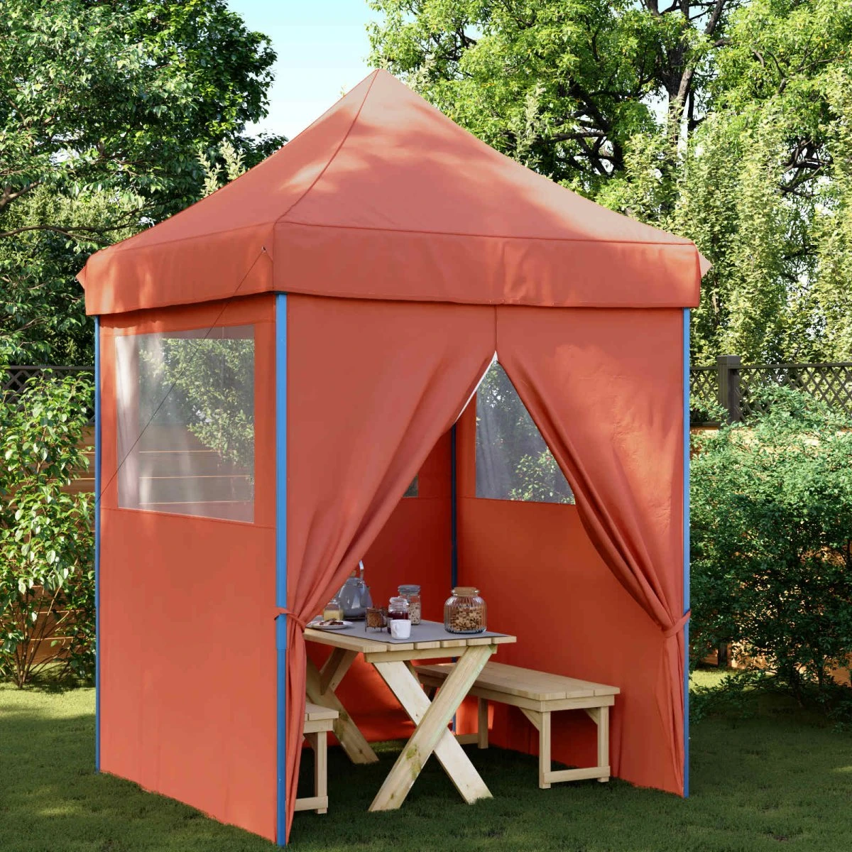 vidaXL Party Tent 200 x 200 x 306 cm Terrakotta Oxfordstof