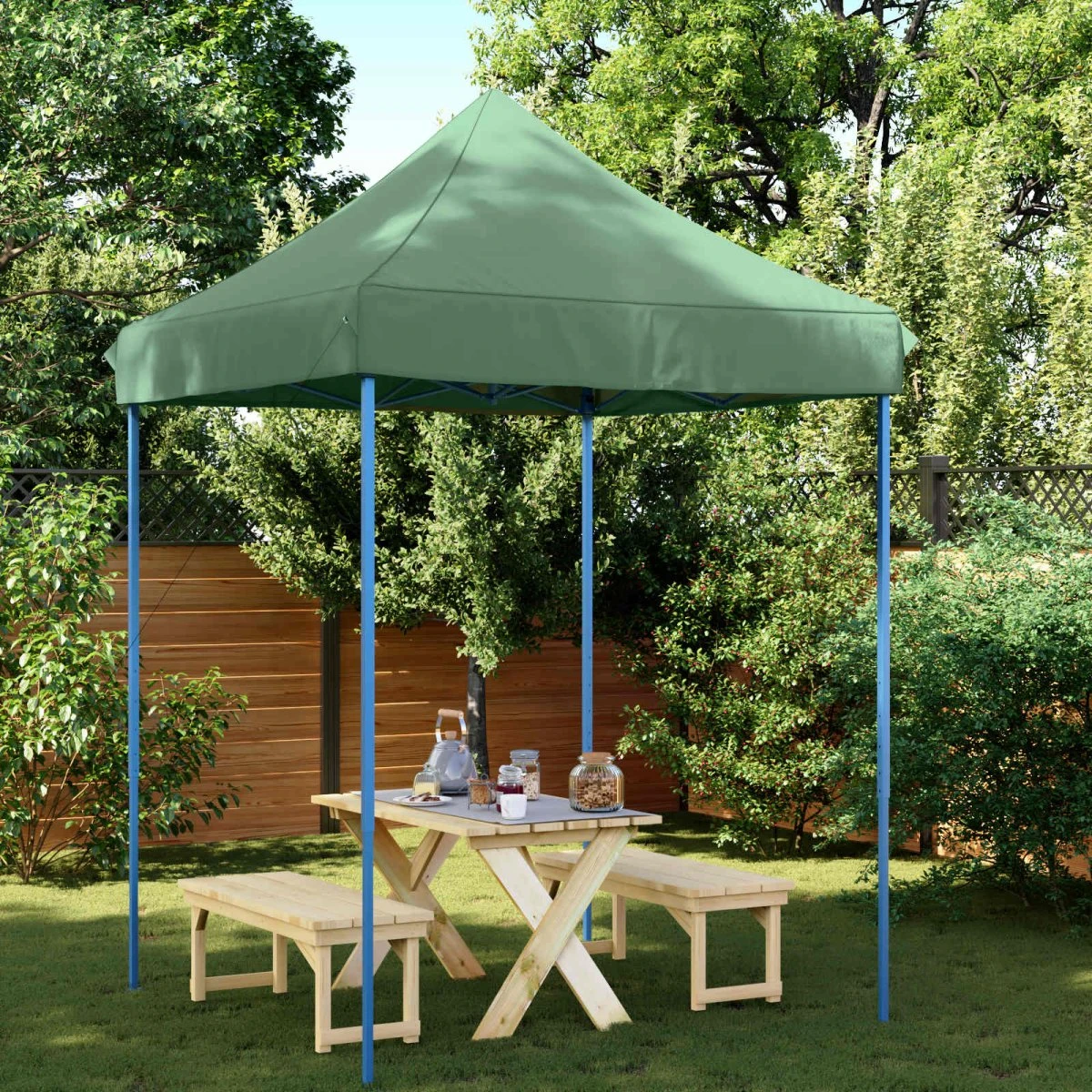 vidaXL Party Tent 200 x 200 x 306 cm - Grøn Oxford
