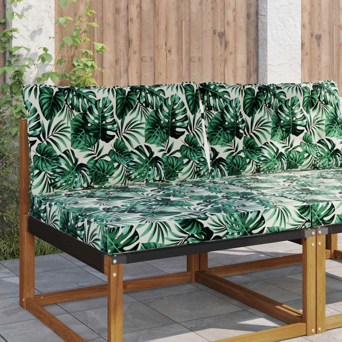 vidaXL Udendørs Sofa Pude Bladmønster 80 x 68,5 cm