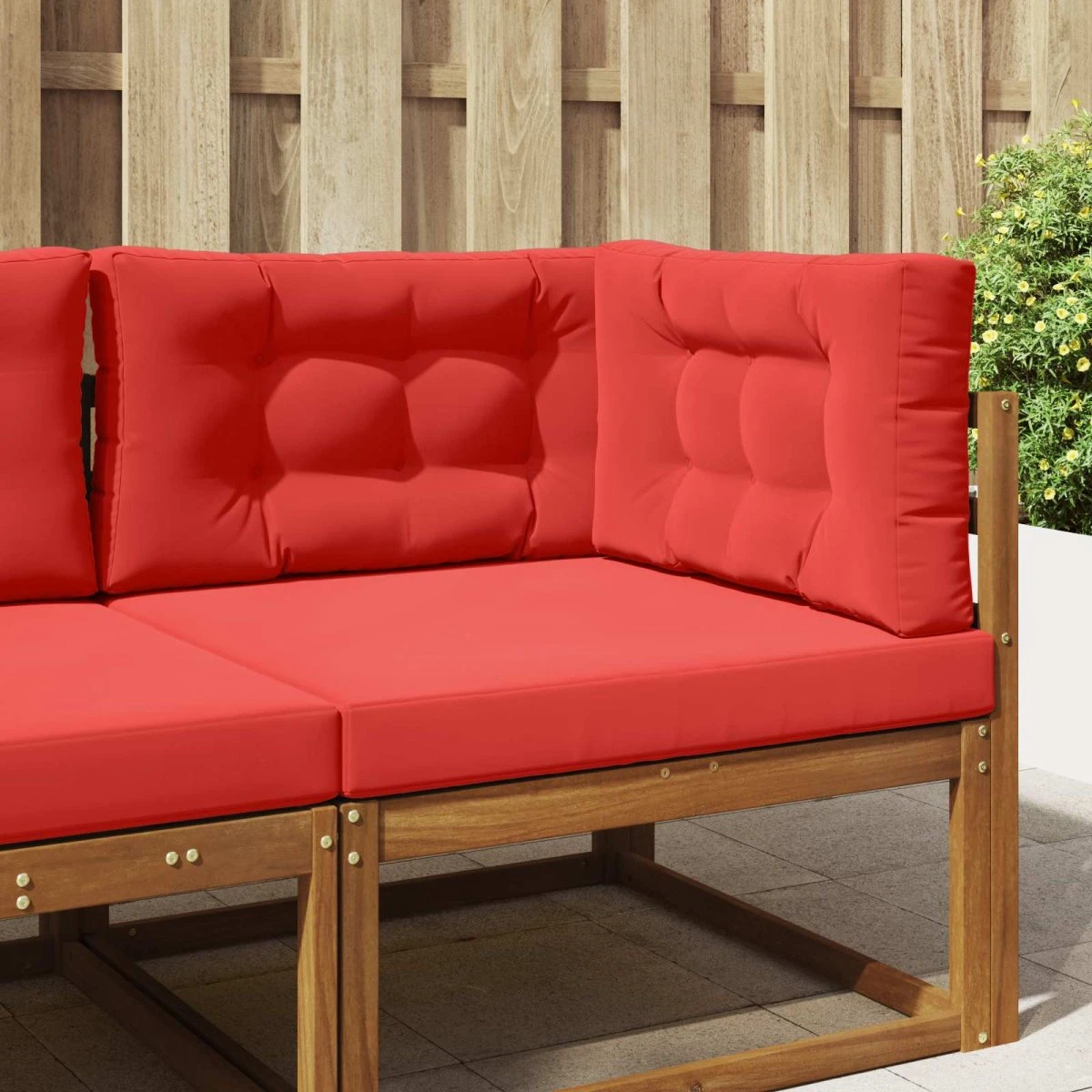 vidaXL Udendørs Sofa Pude Sæt, Rød, 80 x 80 cm, 3 dele