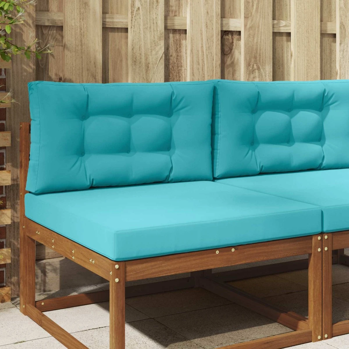 vidaXL Udendørs Sofa Pude Turkis 80 x 80 cm