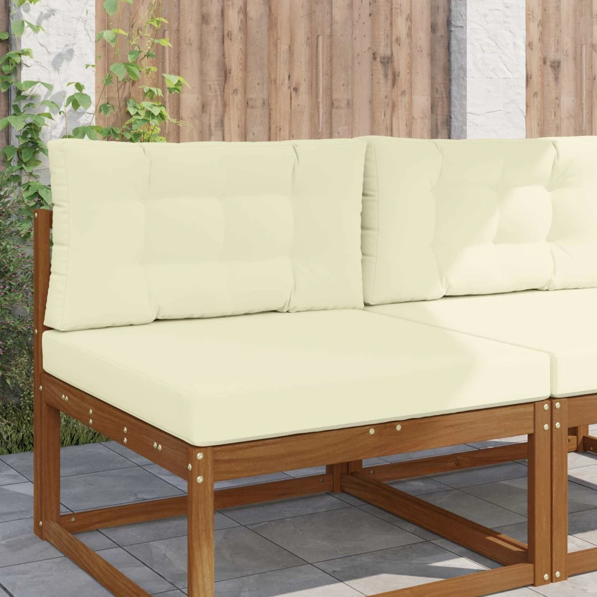 vidaXL Udendørs Sofa Pude, Cremefarvet, 80 x 80 cm