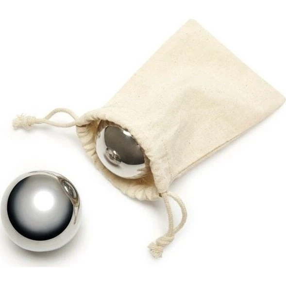 Whiskykugler i rustfrit stål – ekstra store (2 stk.)