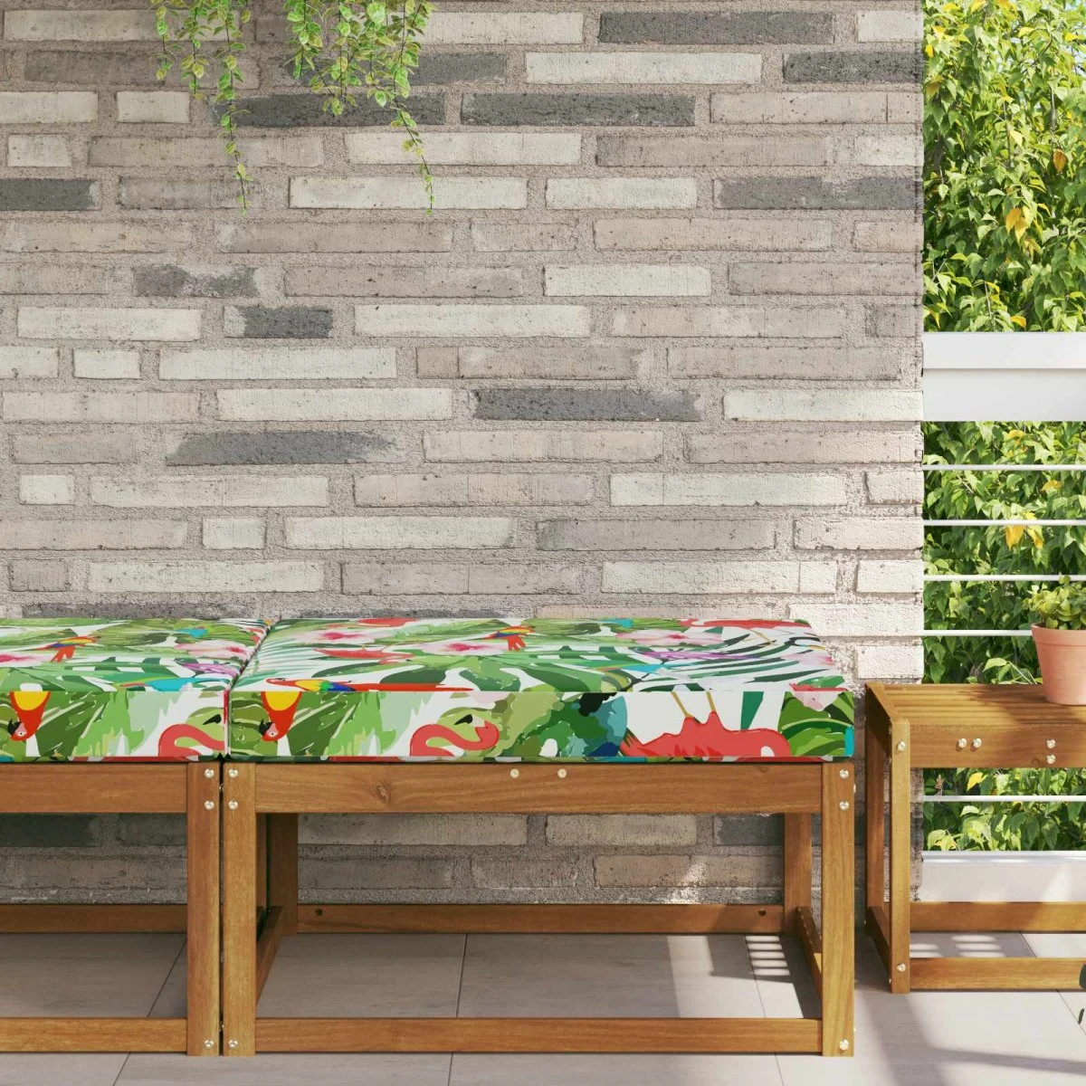 vidaXL Udendørs Sofa Pude Polyester Farverig 80 x 80 cm