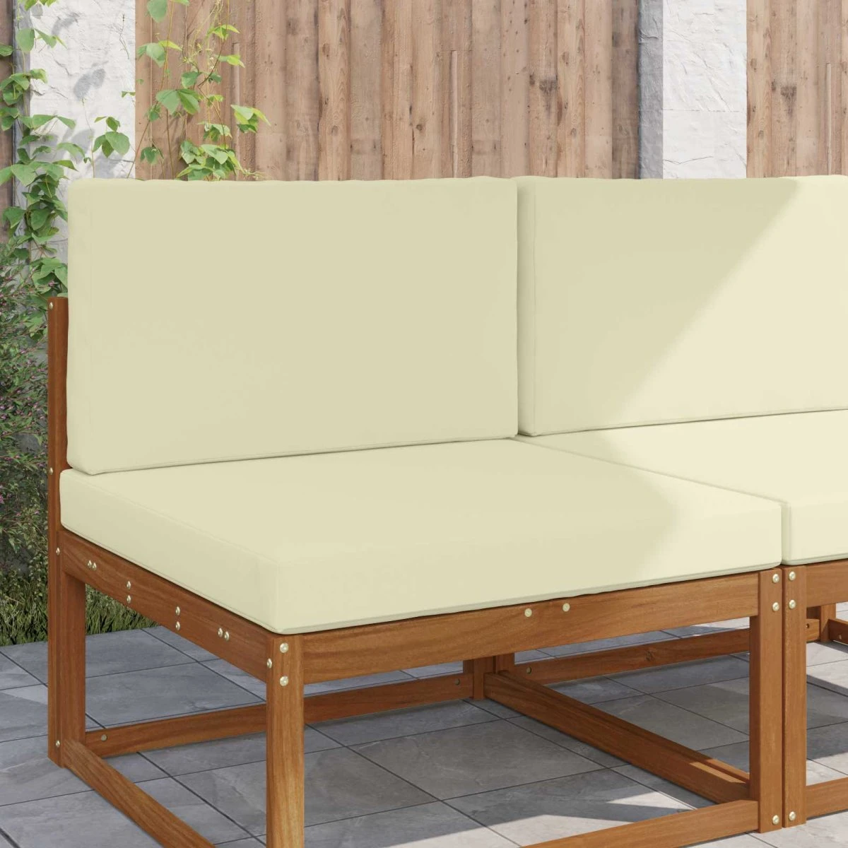 vidaXL Udendørs Sofa Pude Cremefarvet 80 x 80 cm