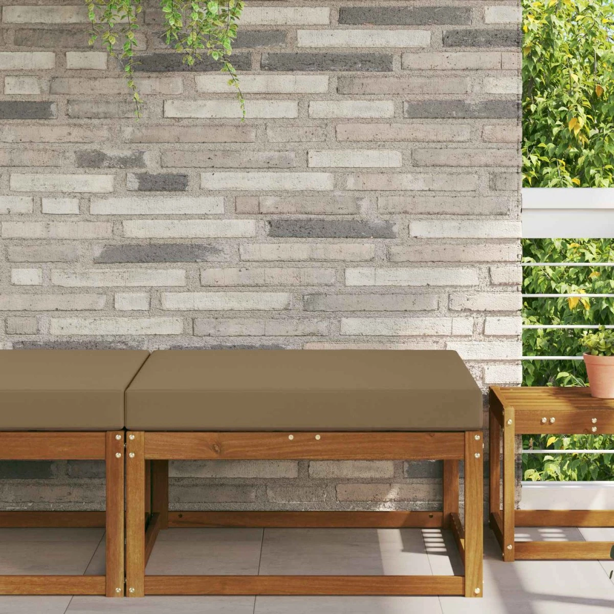 vidaXL Udendørs Sofa Pude Polyester Gråbrun 80 x 80 cm