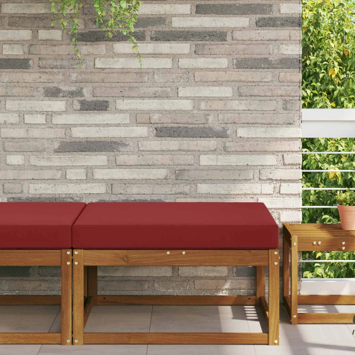 vidaXL Udendørs Sofa Pude Vinrød 80 x 80 cm