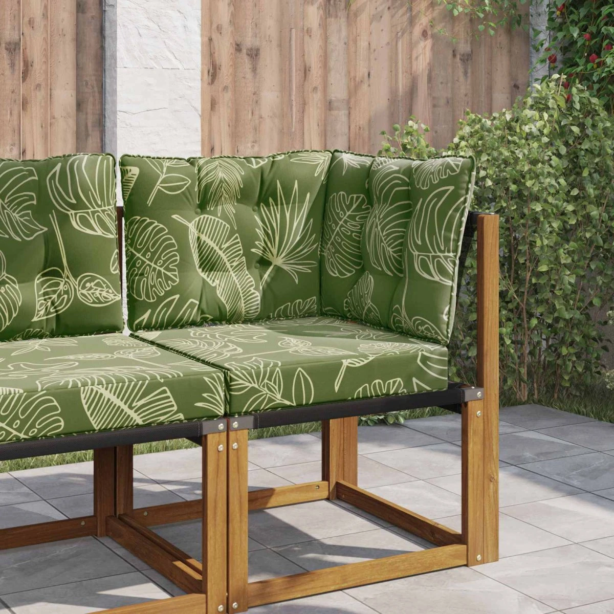 vidaXL Udendørs Sofa Pude Bladdesign 50,5 x 50,5 cm - 3 dele