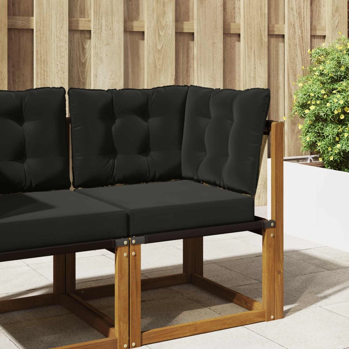 vidaXL Udendørs Sofa Pude, Sort Polyester, 50,5 x 50,5 cm