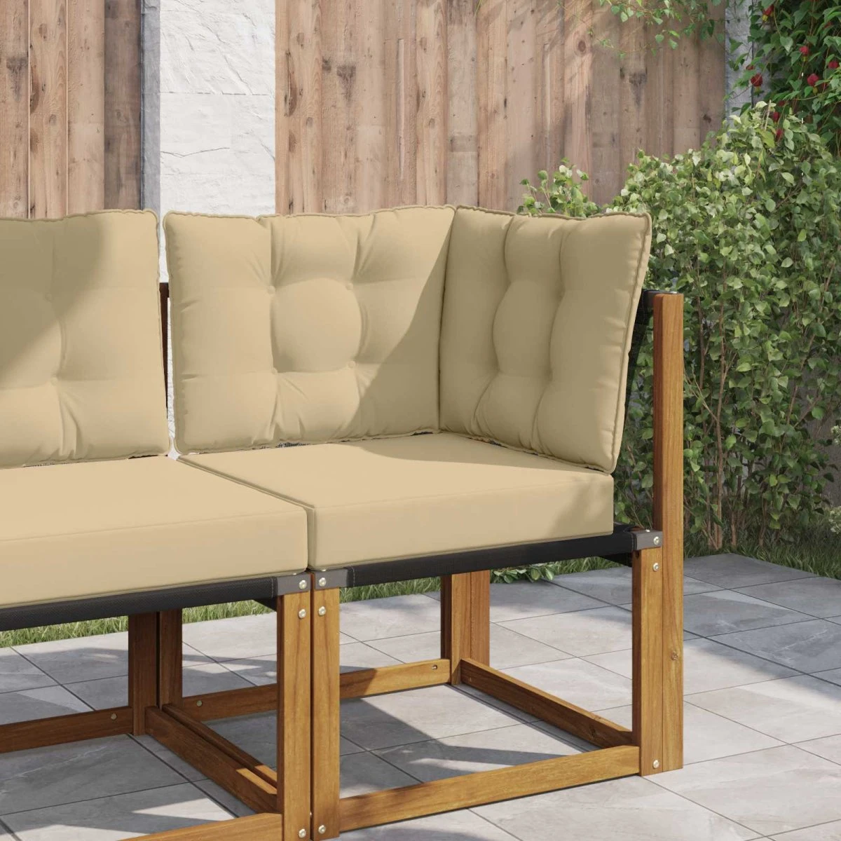 vidaXL Udendørs Sofa Pude, Beige, 50,5 x 50,5 cm