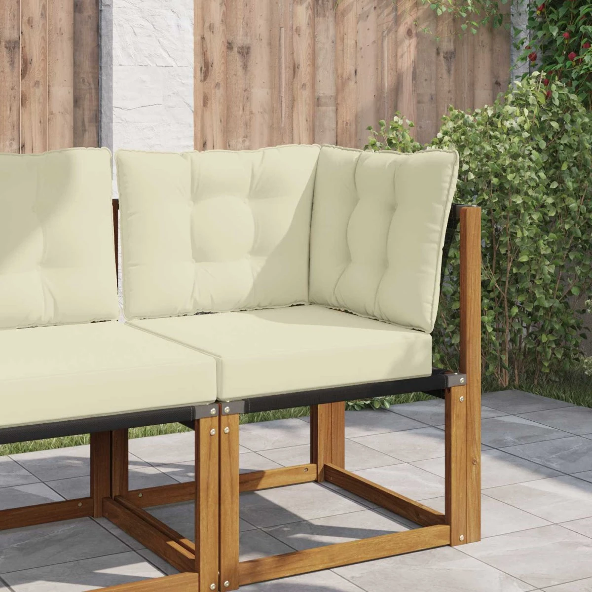 vidaXL Udendørs Sofa Pude Polyester Cremefarvet 50,5 x 50,5 cm