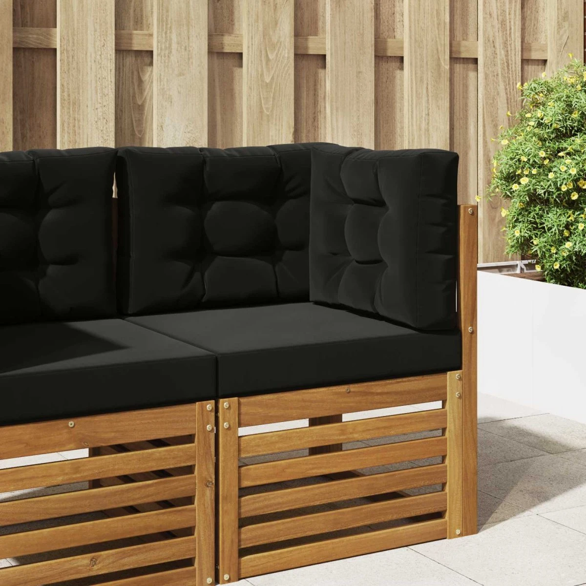 vidaXL Udendørs Sofa Pude, Sort, 60 x 60 cm