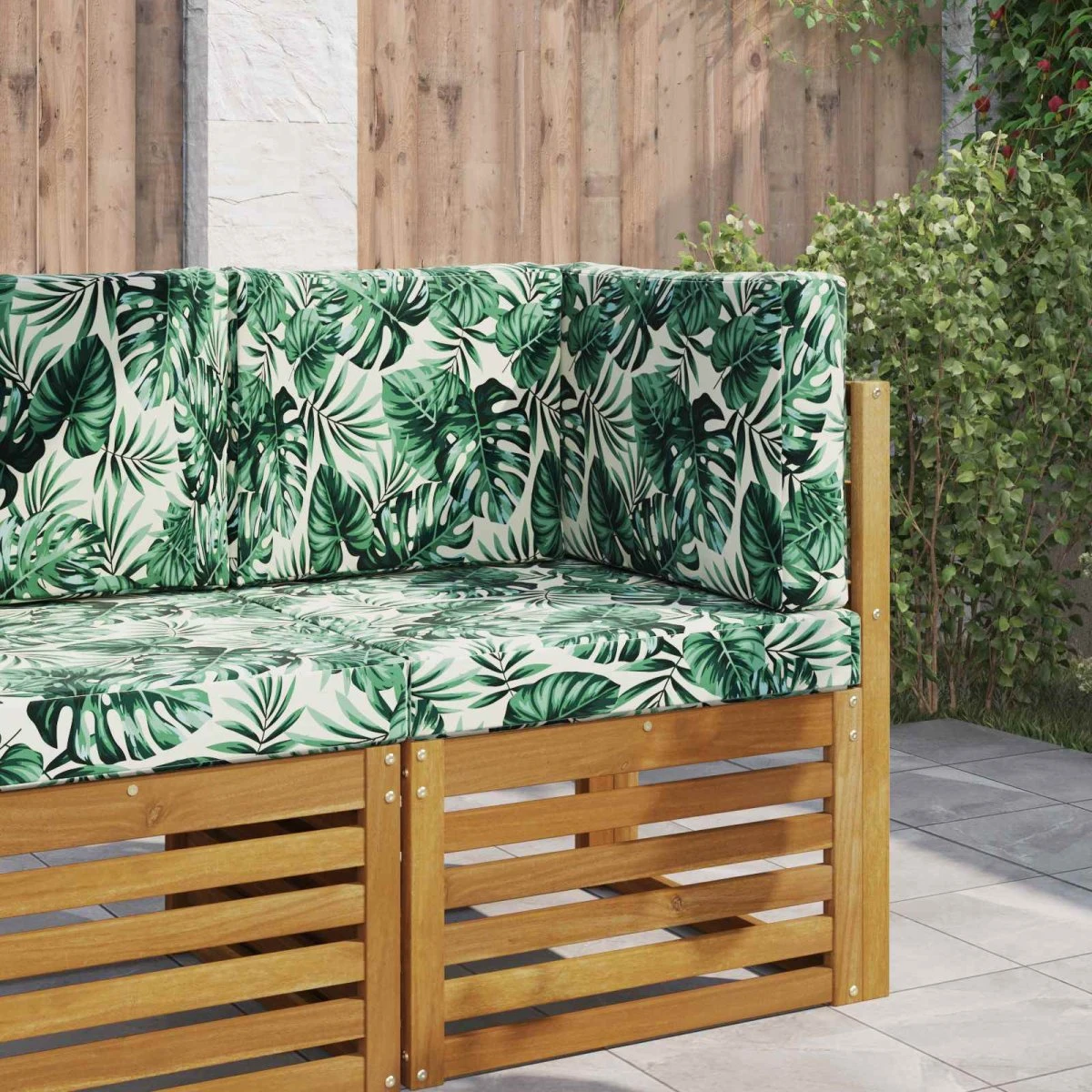 vidaXL Udendørs Sofa Pude Bladmønster, 60 x 60 cm, 3 dele