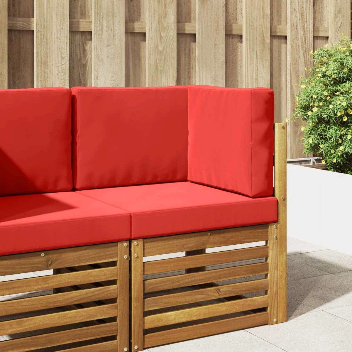 vidaXL Udendørs Sofa Pude Rød 60 x 60 cm - 3 dele