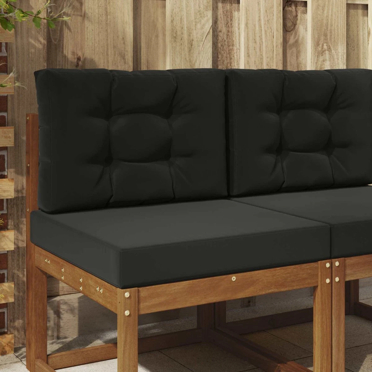 vidaXL Udendørs Sofa Pude Sort 60 x 60 cm
