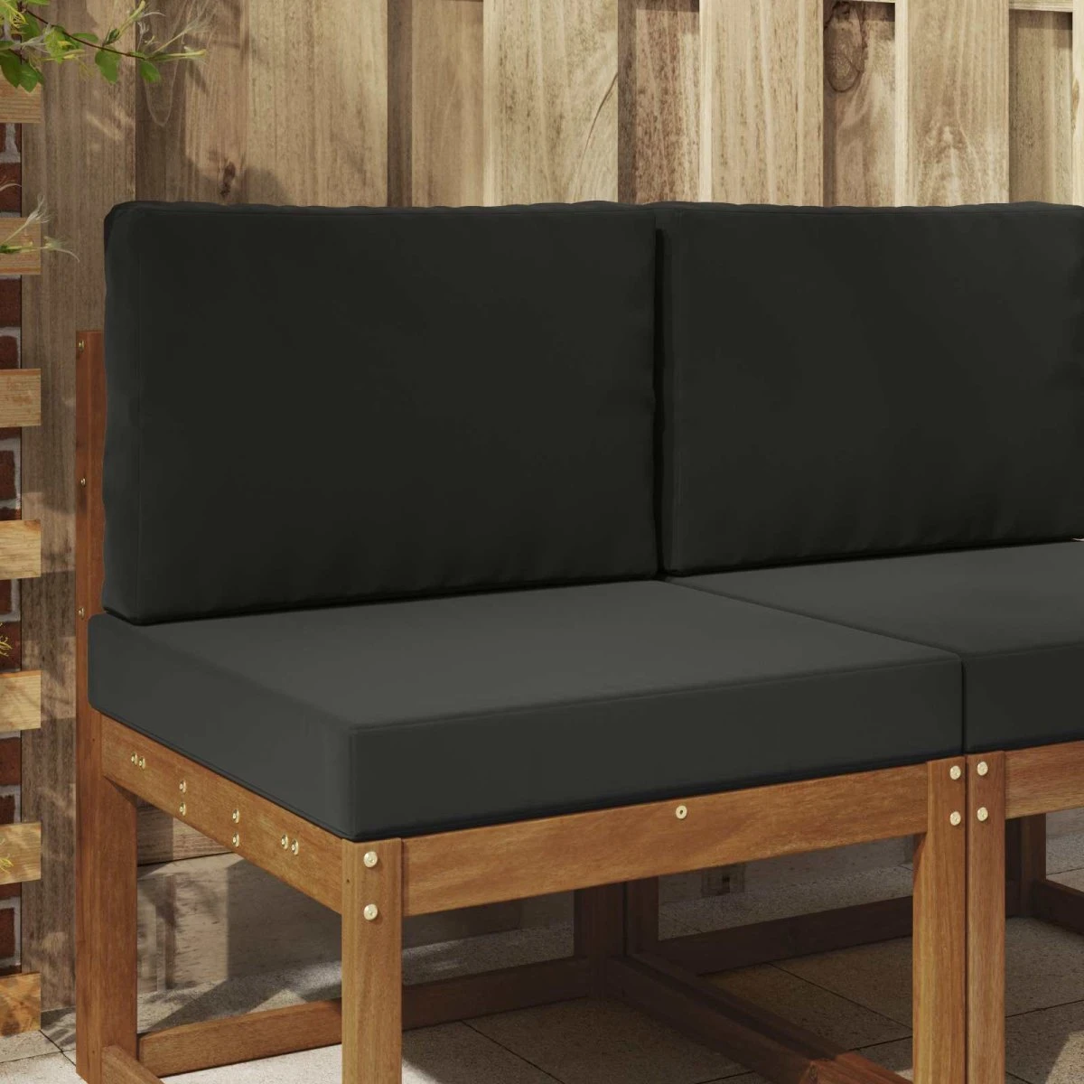 vidaXL Udendørs Sofa Pude Sort 60 x 60 cm