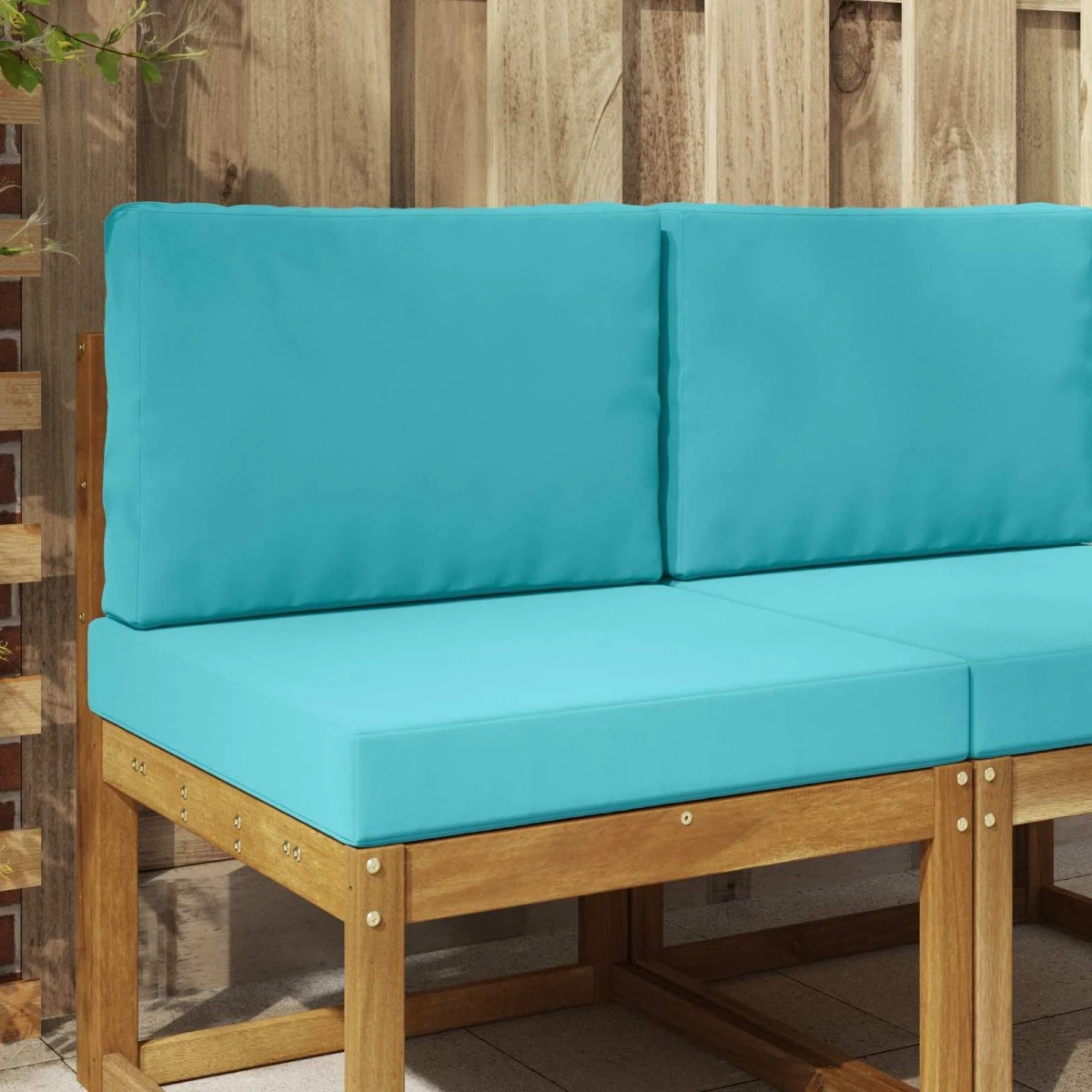vidaXL Udendørs Sofa Pude Turkis 60 x 60 cm - 2 stk.
