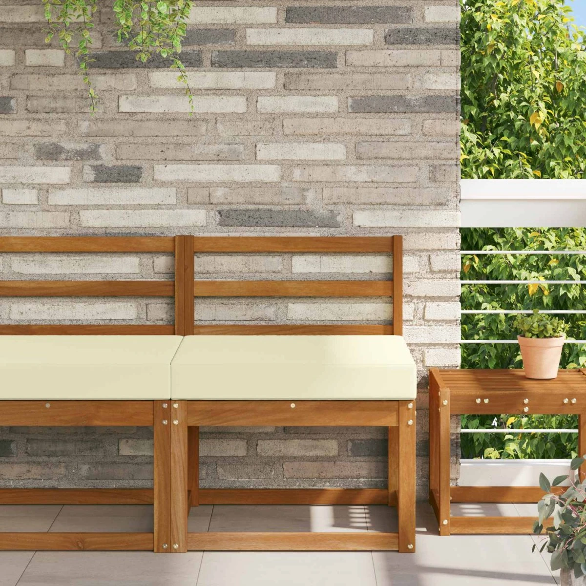 vidaXL Udendørs Sofa Pude Cremefarvet 60 x 60 cm