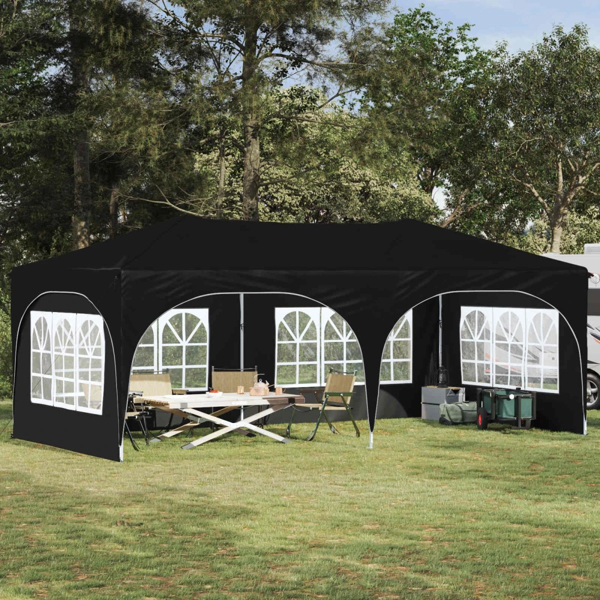 vidaXL Pop-up Festtelt 575 x 288 x 245 cm - Antracit