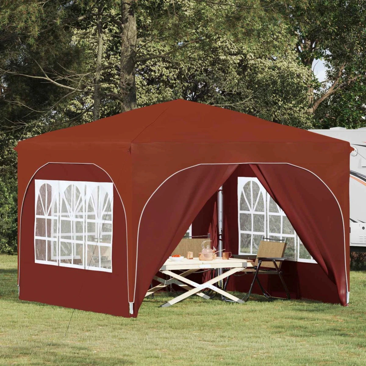 vidaXL Pop-up Festtelt 290 x 290 x 245 cm - Terrakotta